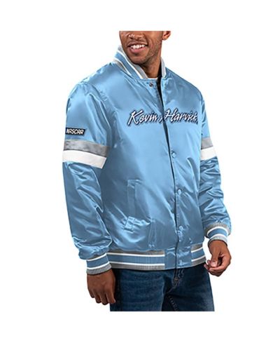 Starter Мужская куртка Varsity Light Blue Kevin Harvick Home Game Full-Snap