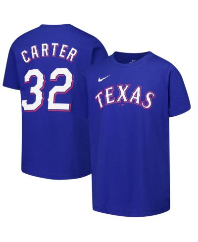 Футболка Nike Evan Carter Royal Texas Rangers для мальчиков и девочек