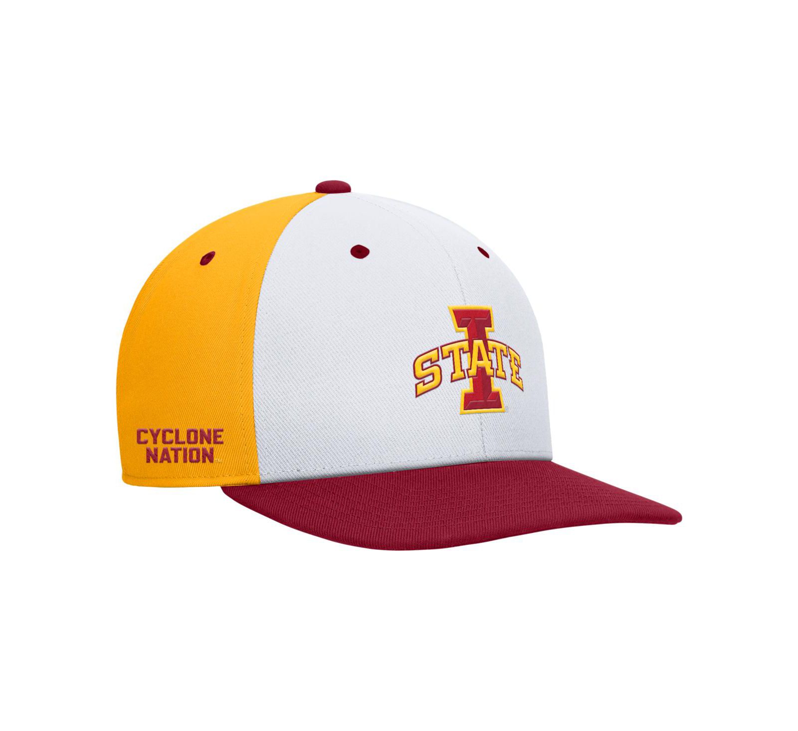 Nike Men's White/Gold Iowa State Cyclones Pro Performance Snapback Hat