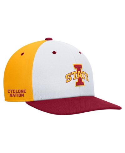 Nike Мужская кепка Snapback, белый/золотой, Iowa State Cyclones Pro Performance