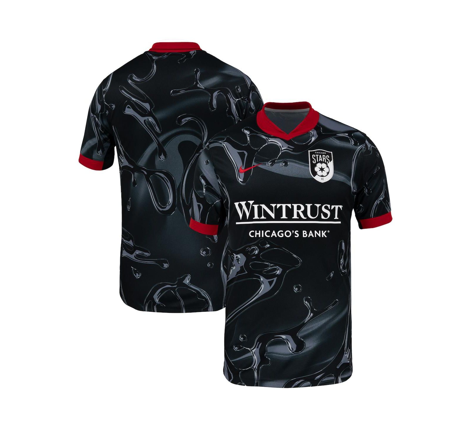Мужская джерси Nike Chicago Red Stars 2025 Secondary Stadium Replica, черная