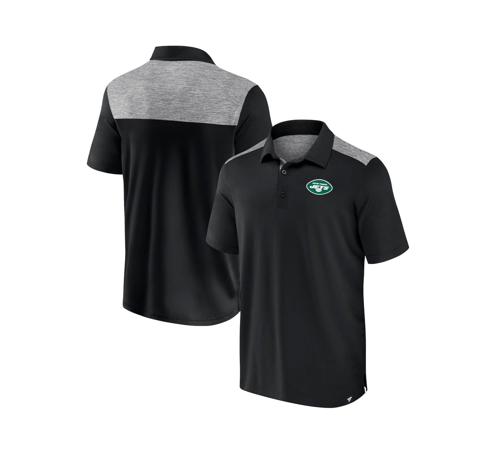 Fanatics Men's Black New York Jets Long Shot Polo Shirt