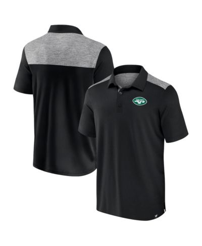 Мужская рубашка-поло Fanatics Black New York Jets Long Shot Polo Shirt