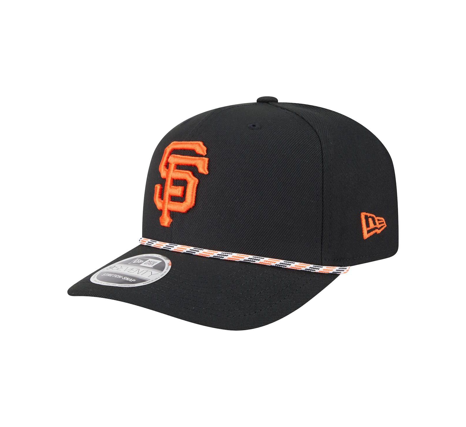 Мужская кепка New Era Black San Francisco Giants Multi-Rope 9Seventy Stretch-Snap