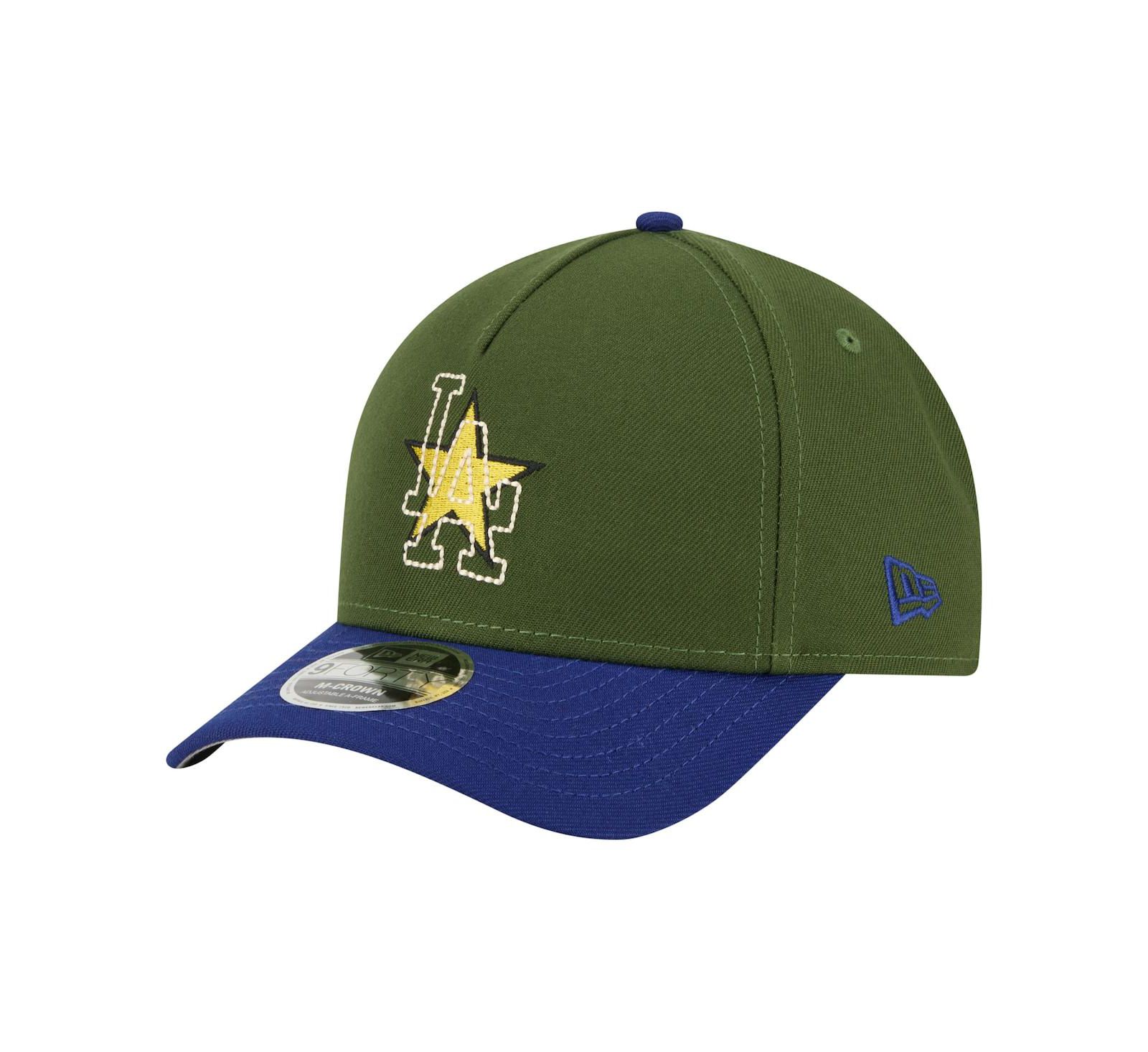 Мужская регулируемая кепка New Era 9Forty A-Frame, Los Angeles Dodgers City Feature, темно-зеленая
