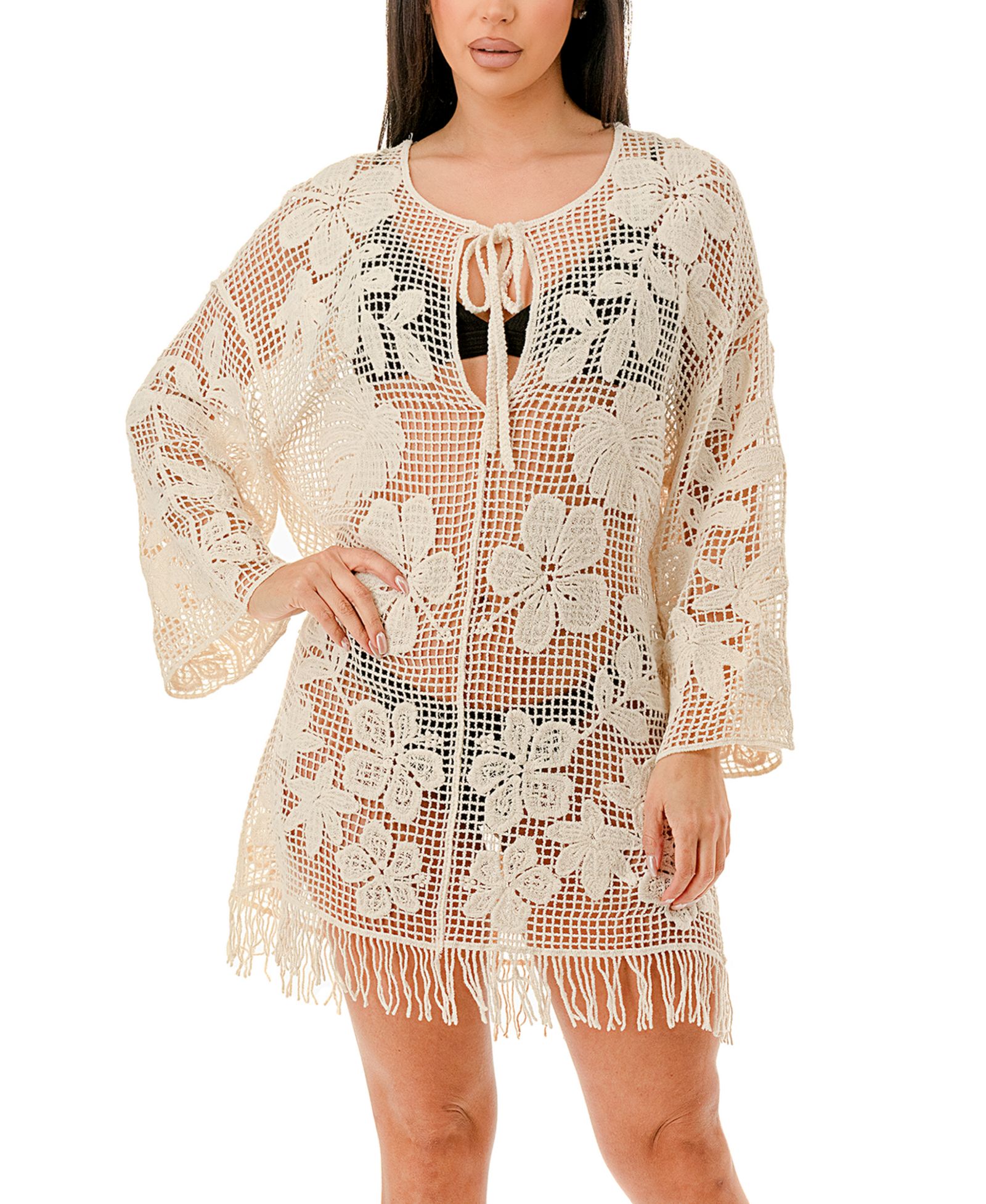 Marcus Adler женская вязаная накидка для плавания Crochet Swim Cover-Up Dress