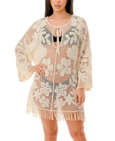 Marcus Adler женская вязаная накидка для плавания Crochet Swim Cover-Up Dress