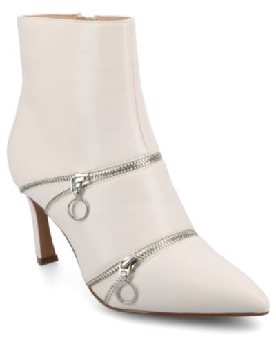 Journee Collection Women's Catoa Zipper Detail Comfort Dress Booties