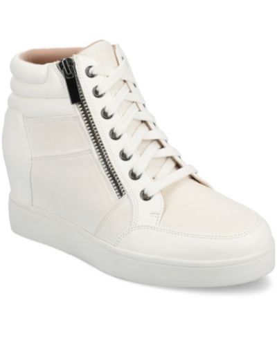 Женские кеды на танкетке Journee Collection Clarity Lace Up