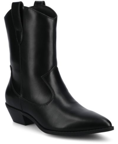 Journee Collection Женские ботильоны Fritzie Western Block Heel