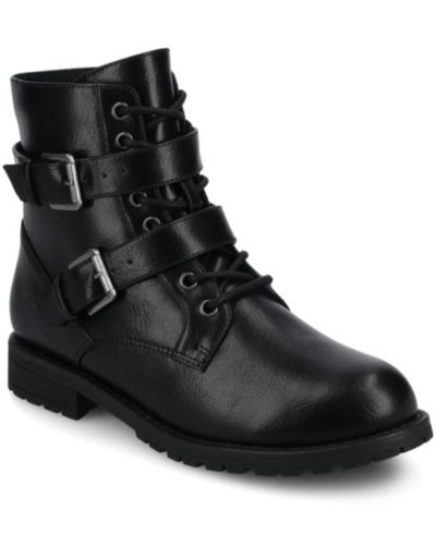 Journee Collection Women's Juliah Lace Up Combat Booties