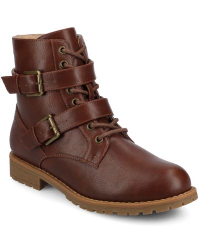 Journee Collection Женские Juliah Lace Up Combat Booties