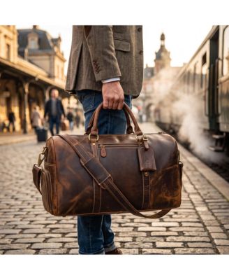Aaron Leather Goods 20 Inch Heritage Voyager Duffel Bag