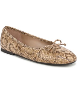 Light Sand Snake Print Leather