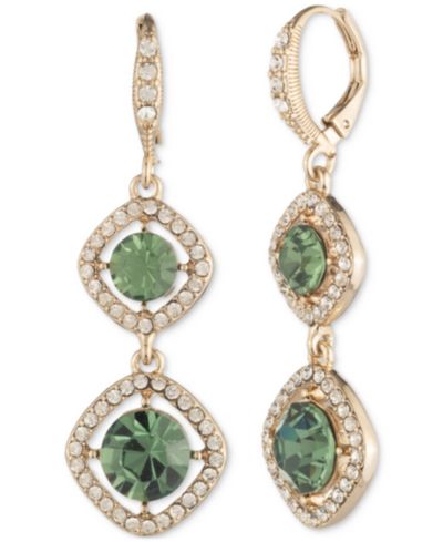 Серьги Givenchy Pavé & Round Crystal Halo Double Drop