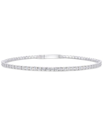 Diamond Illusion Bangle Bracelet (1/4 ct. t.w.) in Sterling Silver