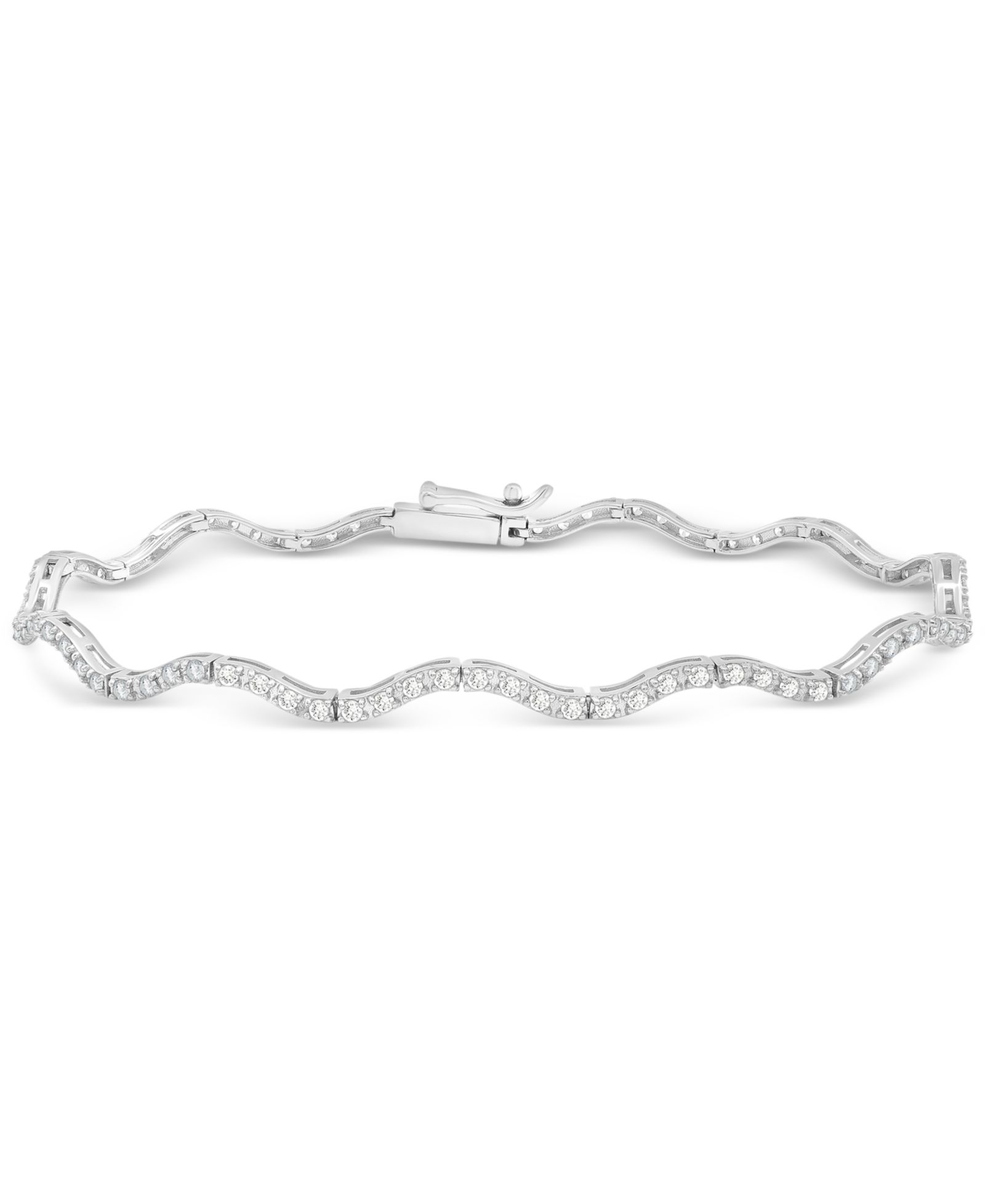 Wrapped in Love Diamond Wavy Tennis браслет (1 ct. tw) в 14k White Gold или 14k Yellow Gold