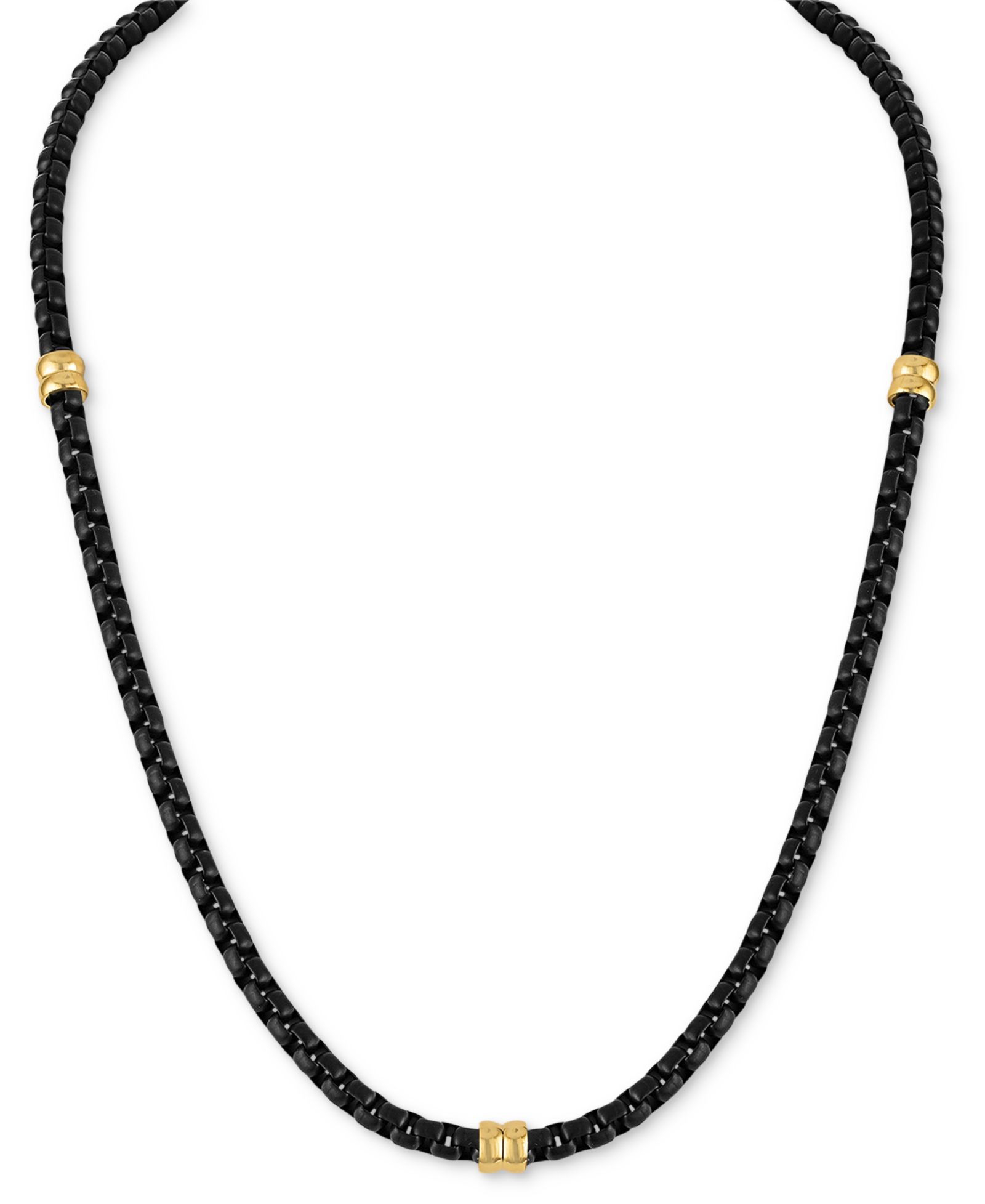Мужская цепочка Esquire Jewelry Link 22" из нержавеющей стали в черном и золотом цвете