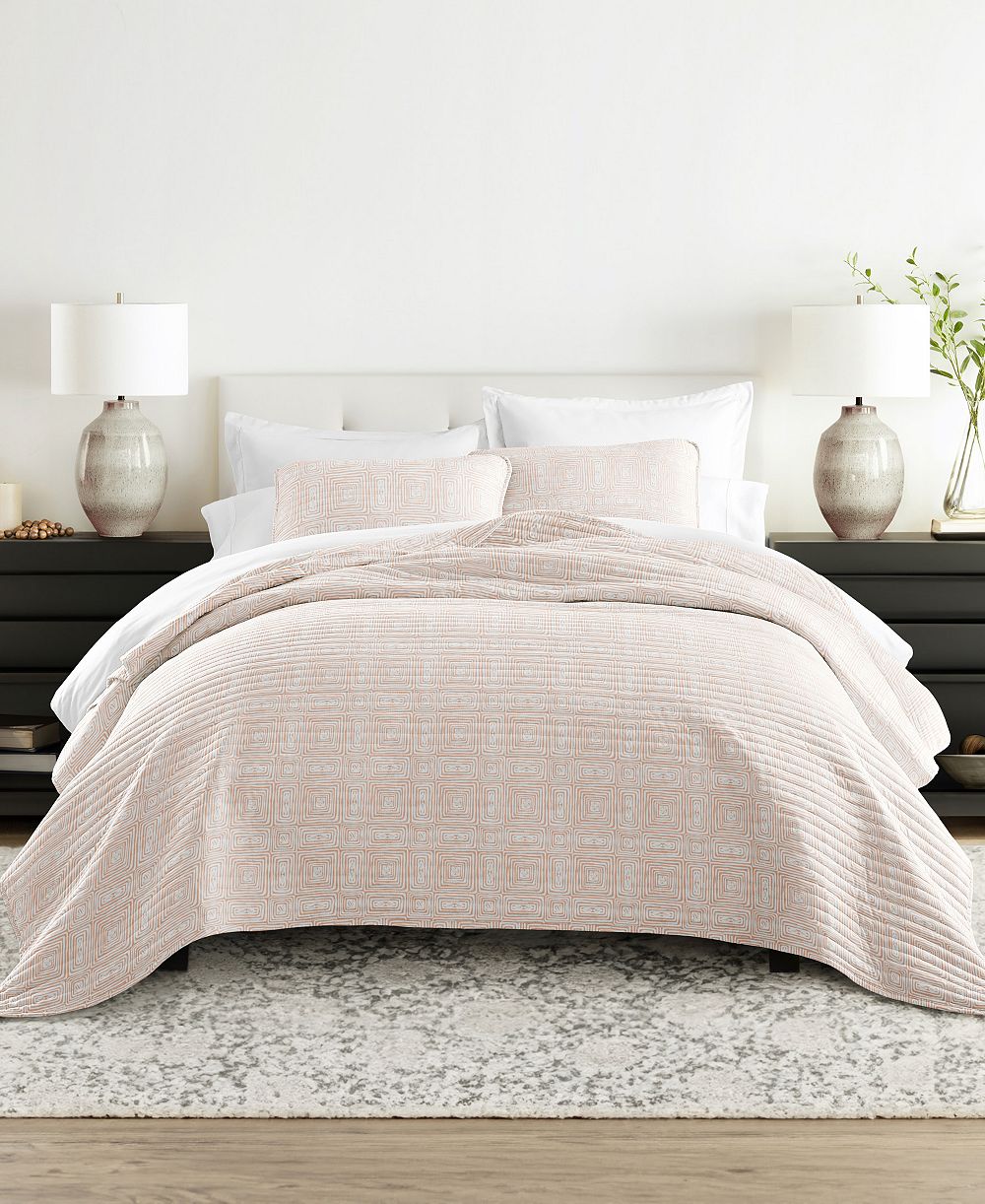 ienjoy Home Geometric Maze Reversible 3-Pc. Quilt Set, King/California King