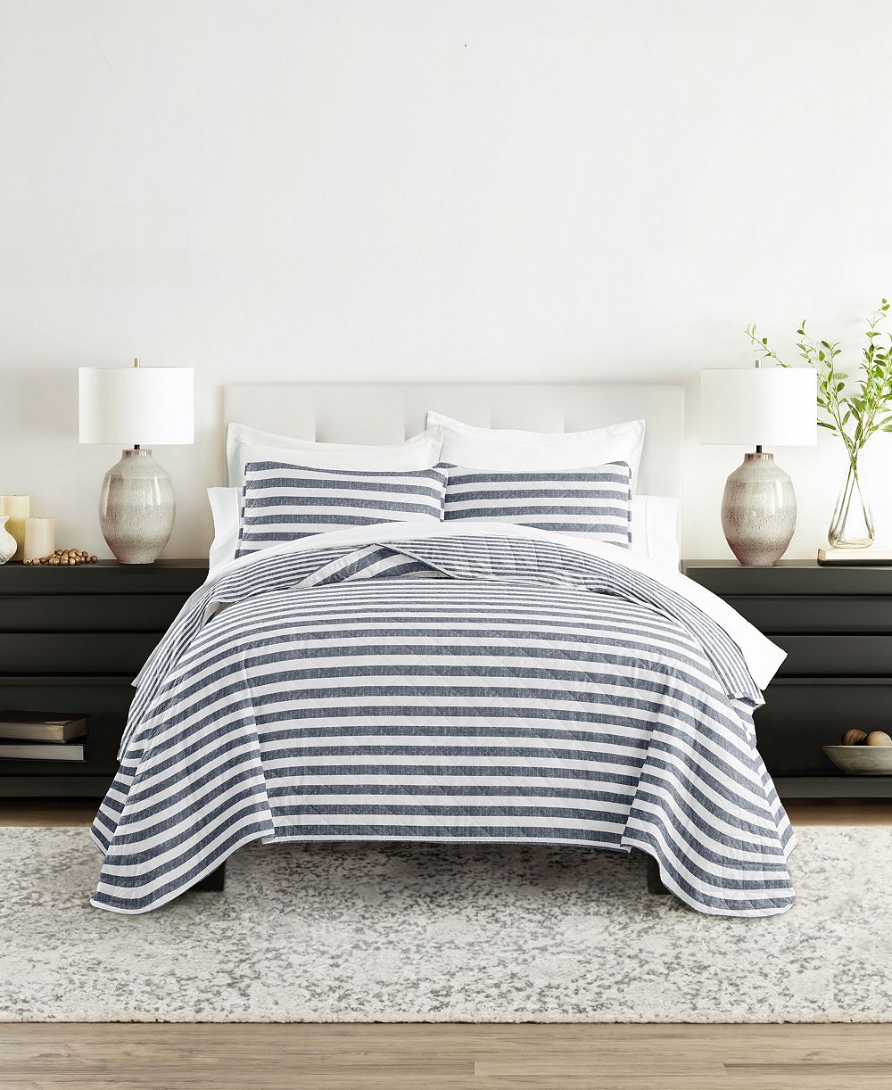 ienjoy Home Classic Stripe двусторонний комплект из 3 стеганых покрывал, King/California King