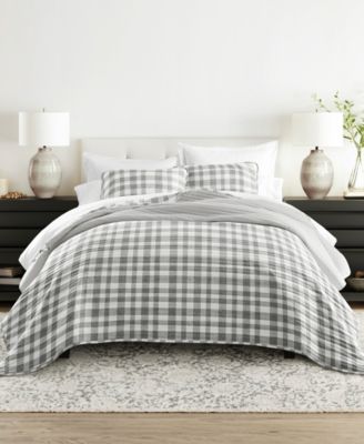 Комплект стеганых покрывал ienjoy Home Watercolor Plaid Reversible 2-Pc., Twin/Twin XL