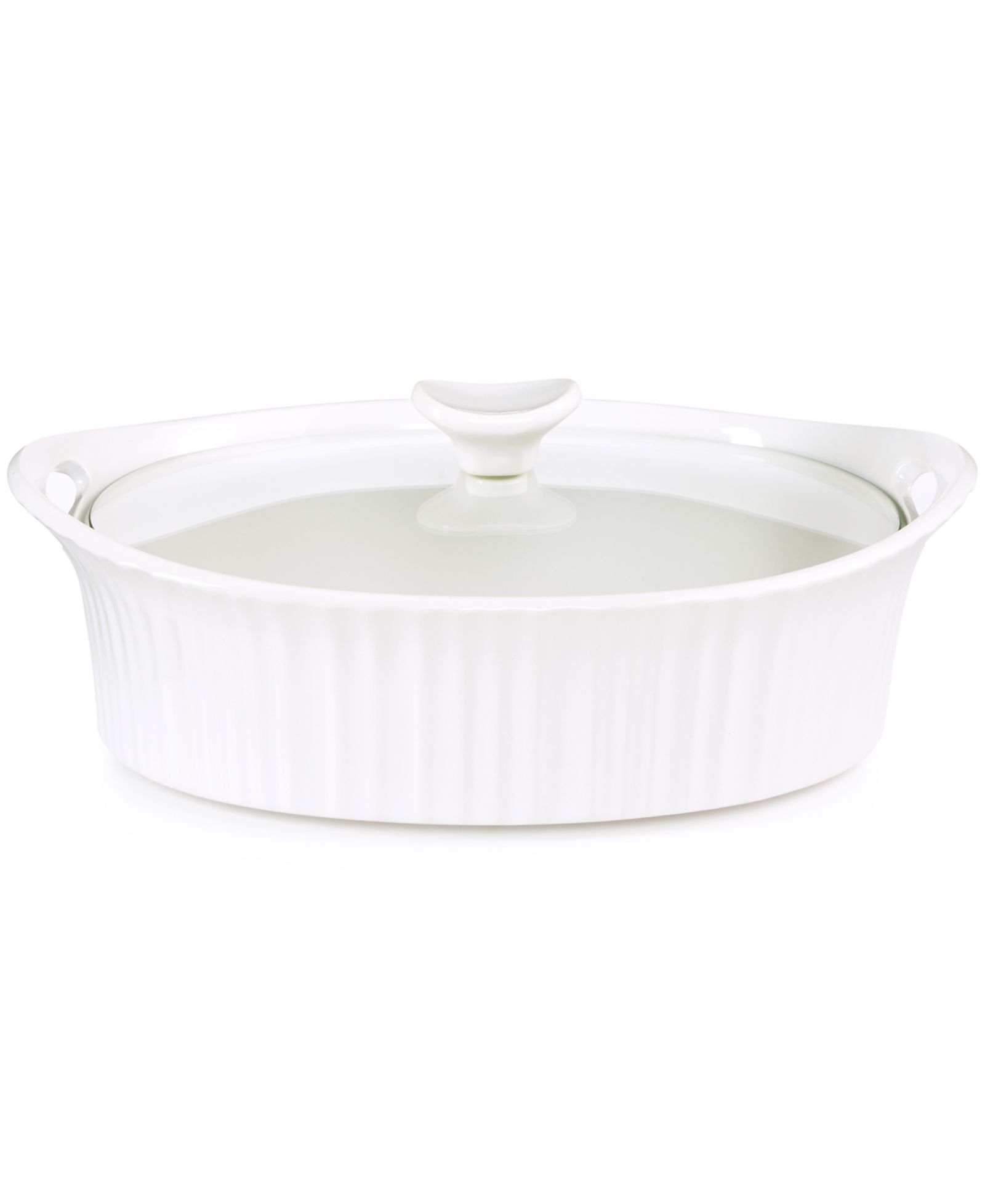 Corningware® French White  2.5-Qt. Oval Casserole with Glass Cover