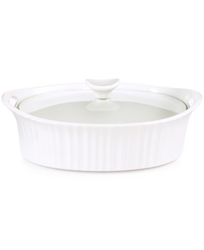 Corningware® French White  2.5-Qt. Oval Casserole with Glass Cover