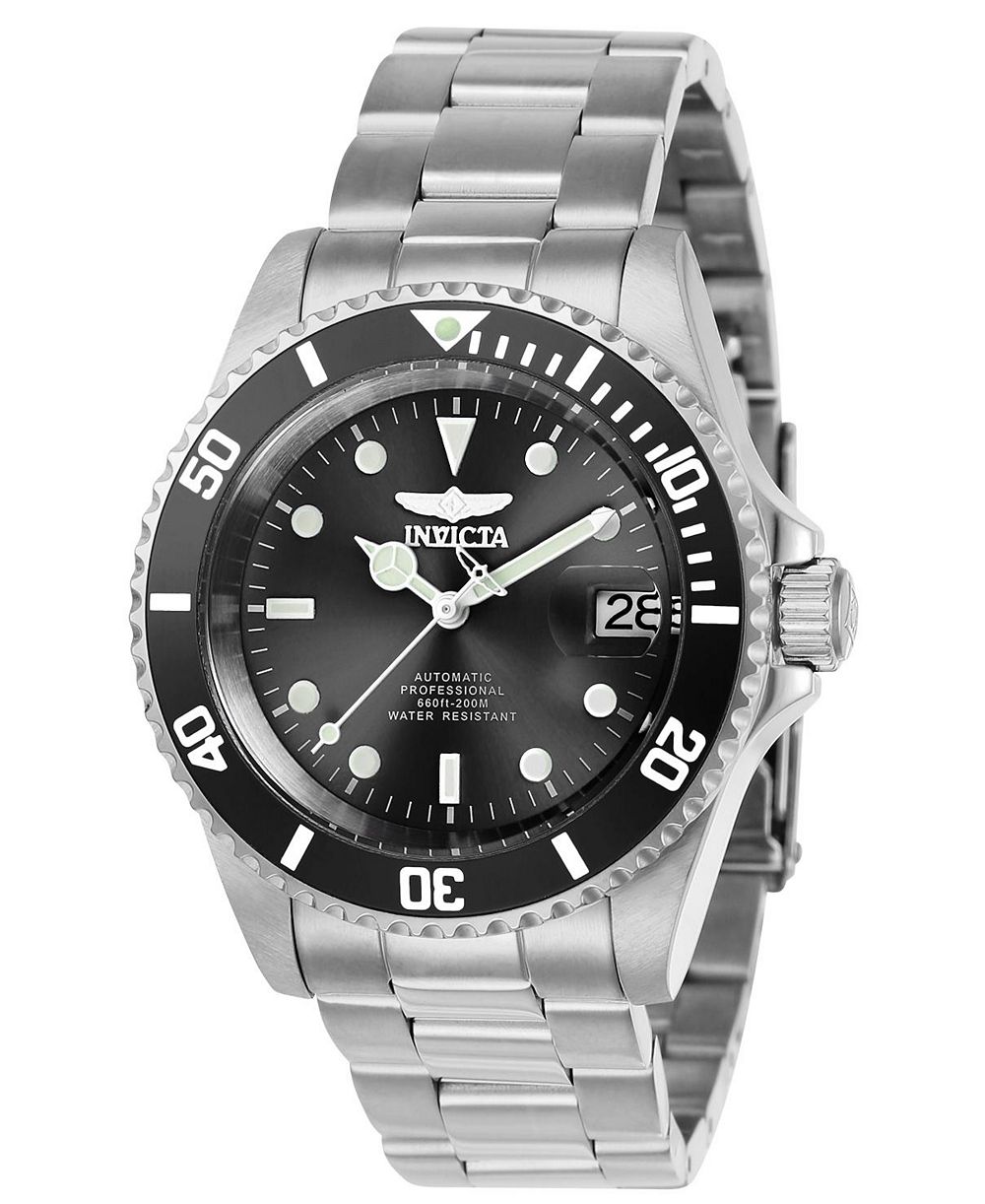 Мужские наручные часы Invicta 24760 Pro Diver, автоматические, трехстрелочные, циферблат черного цвета