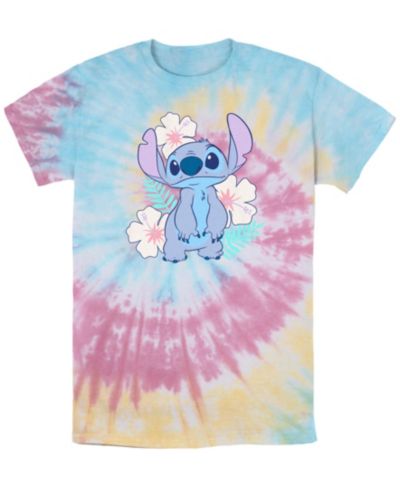 Мужская футболка Lilo Stitch Stitch Flower Set с коротким рукавом Tie Dye