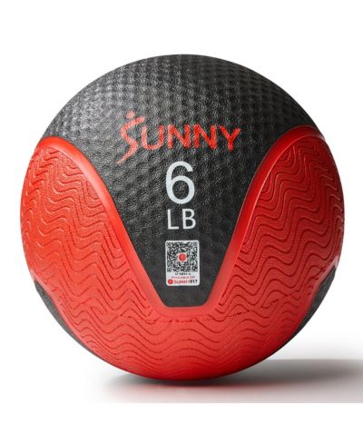 Sunny Health & Fitness Medicine Ball 6LBS, Non-slip Grip