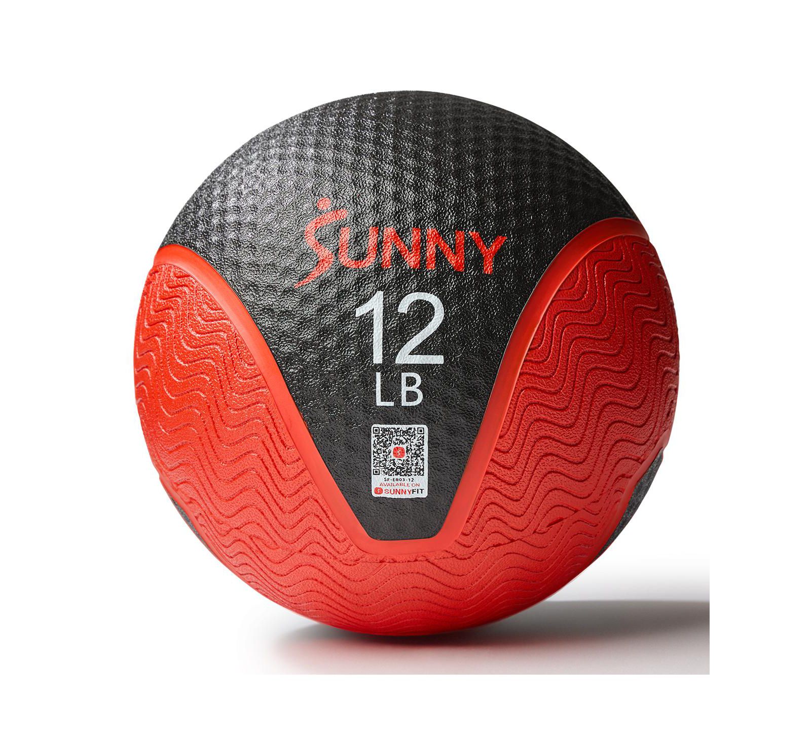 Sunny Health & Fitness Медбол 12LBS, Non-slip Grip