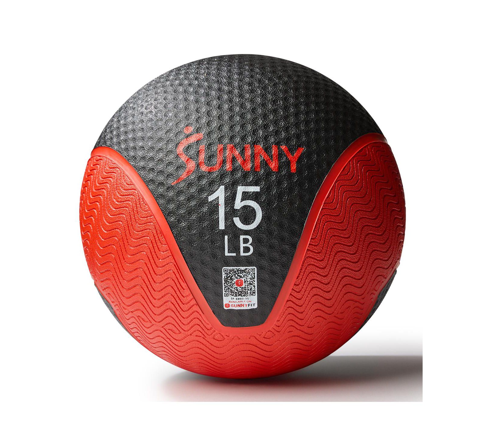 Sunny Health & Fitness Медицинский мяч 15LBS, нескользящая ручка