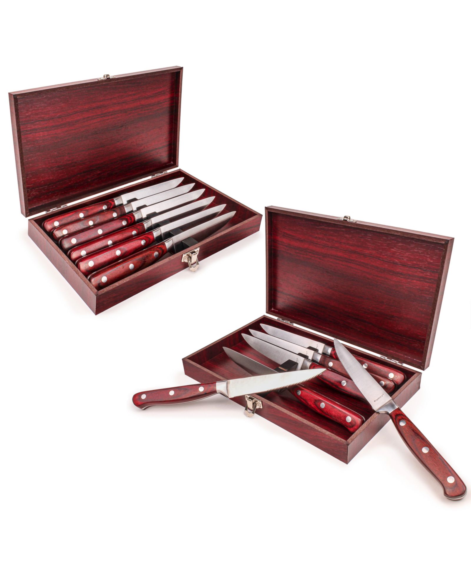 BergHOFF Pakka Wood 14-Piece Steak Knife Set