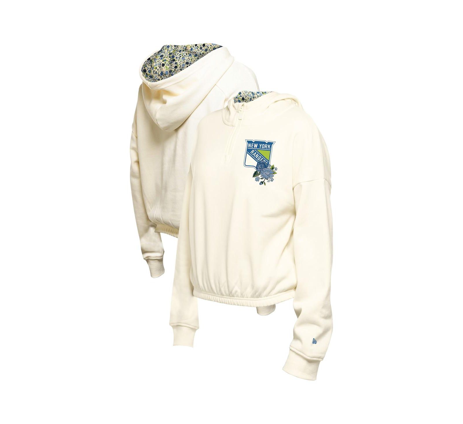 New Era Женский укороченный худи-пуловер New York Rangers Floral Cream
