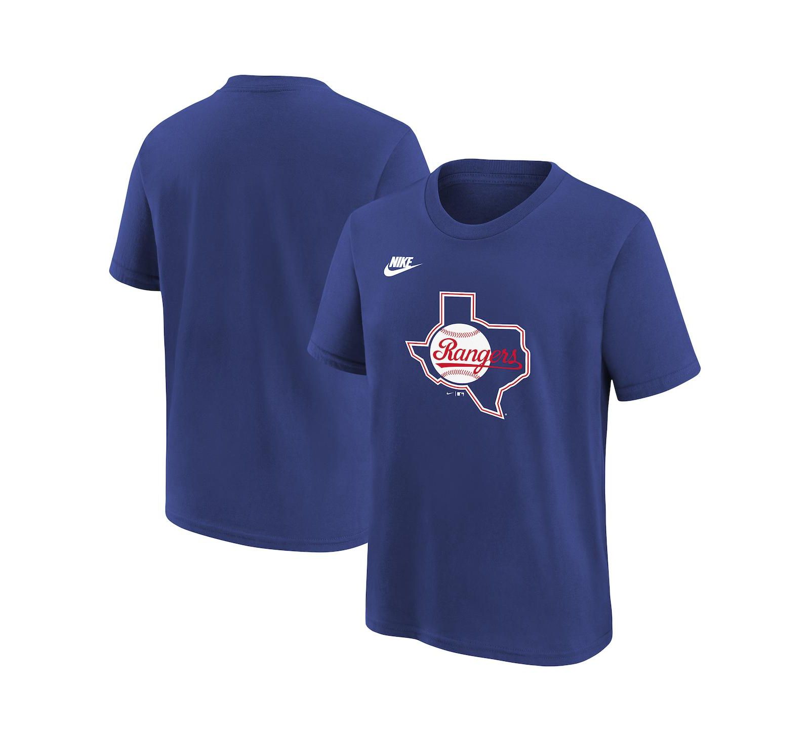 Футболка Nike Royal Texas Rangers Cooperstown Collection Team Logo для мальчиков и девочек