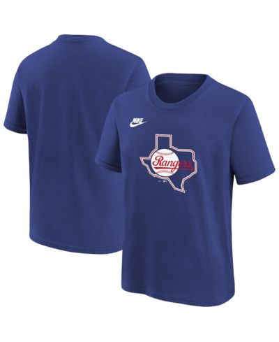 Футболка Nike Royal Texas Rangers Cooperstown Collection Team Logo для мальчиков и девочек