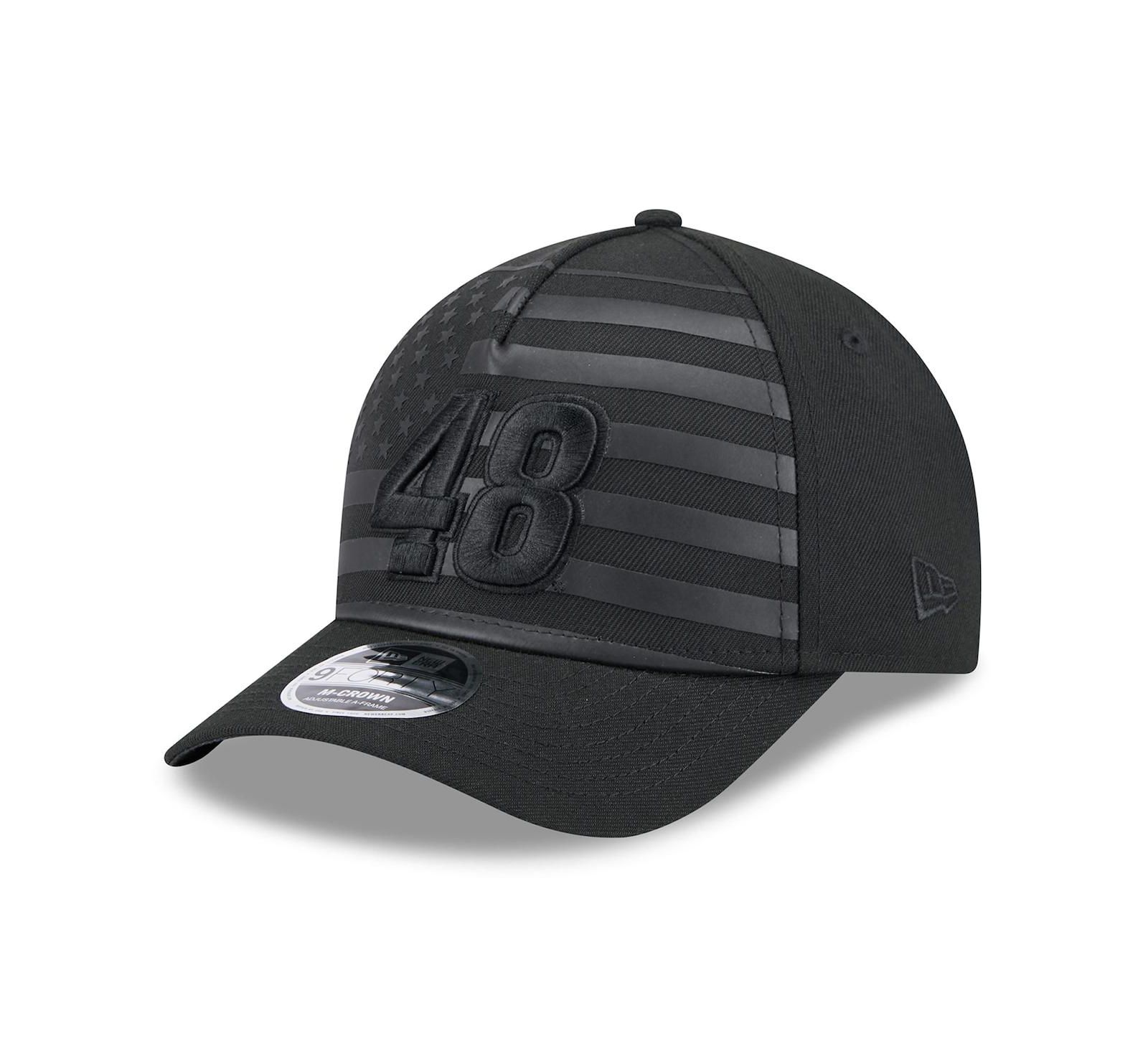Мужская кепка New Era Black Alex Bowman American Flag 9FORTY