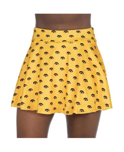 Женская юбка-шорты ZooZatz Gold Iowa Hawkeyes All-Over Print Flowy