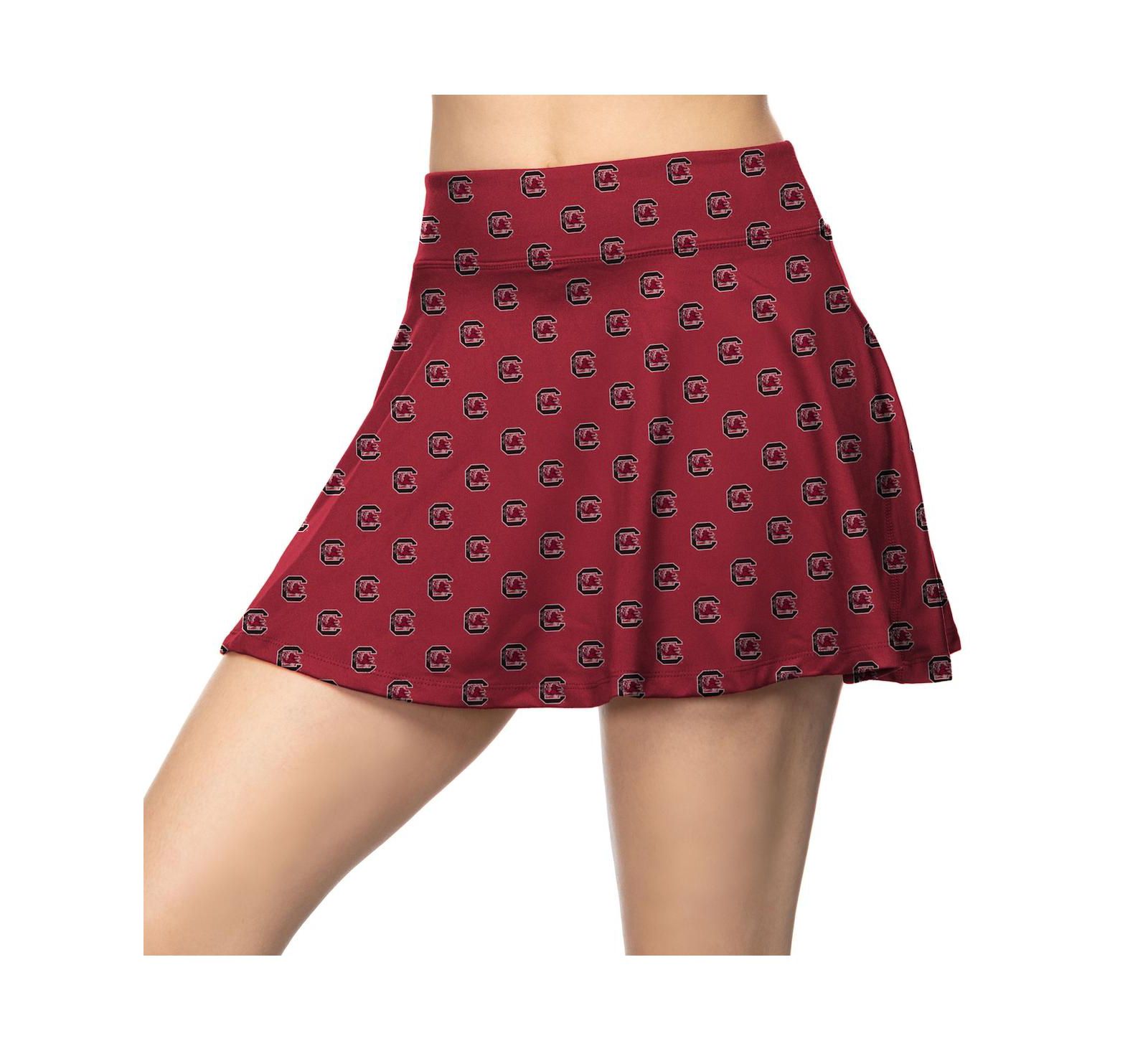 ZooZatz Women's Garnet South Carolina Gamecocks All-Over Print Flowy Skort