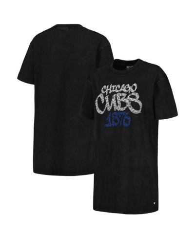 The Wild Collective Женское платье-футболка Chicago Cubs, черное