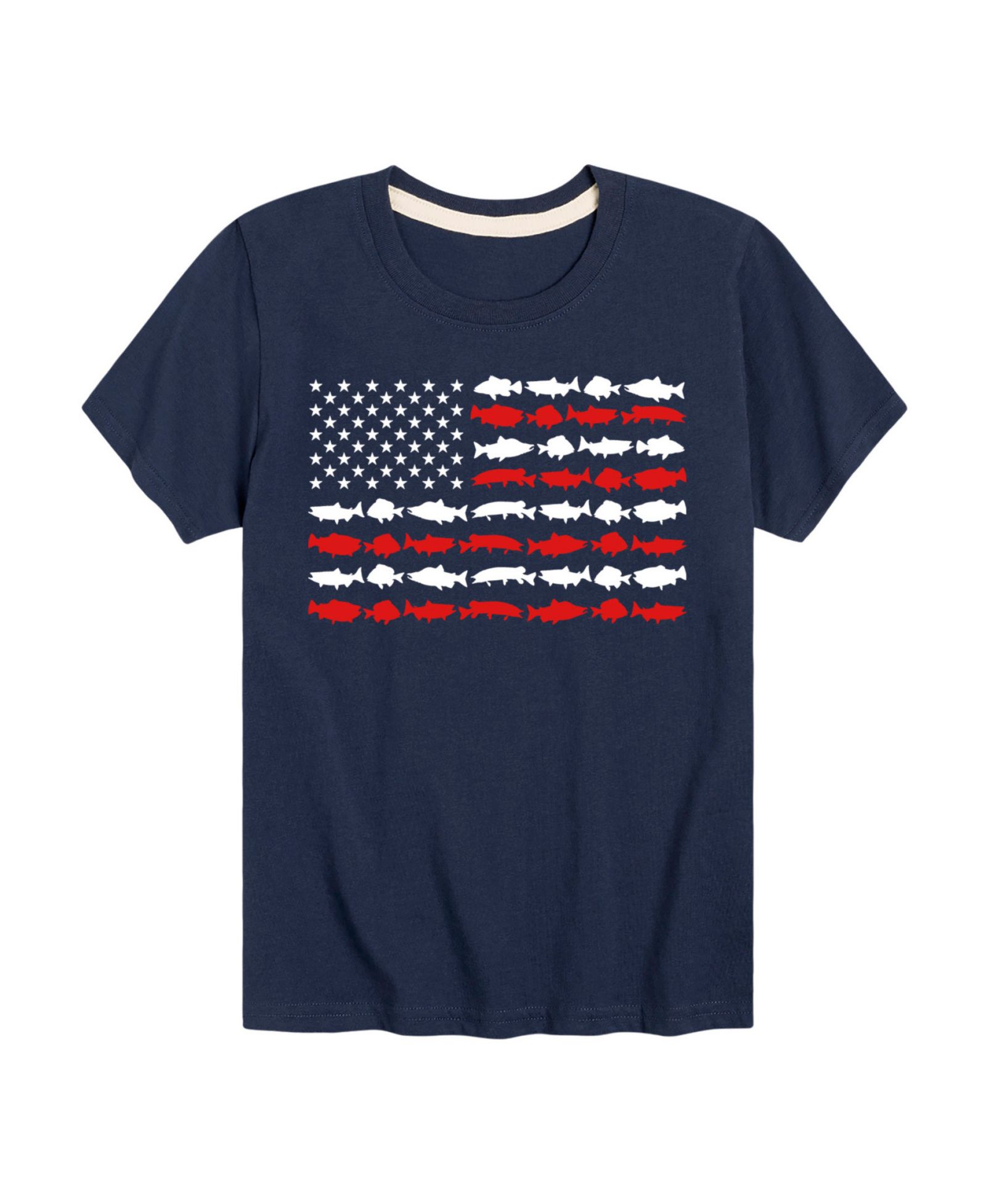 Детская футболка Hybrid с графикой American Flag Fish
