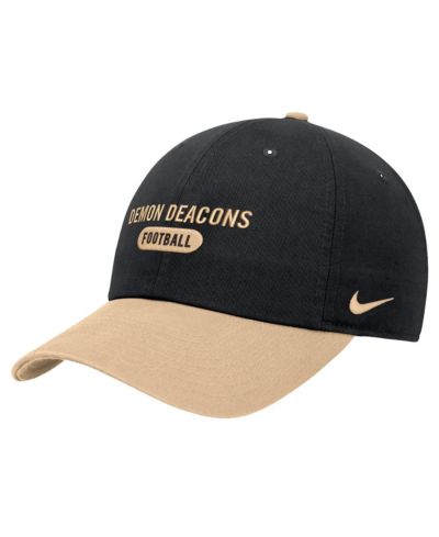 Мужская бейсболка Nike Black Wake Forest Demon Deacons Color Block Club Adjustable Hat