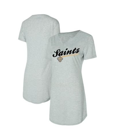 Женская трикотажная ночная рубашка Concepts Sport Gray New Orleans Saints Petition Knit