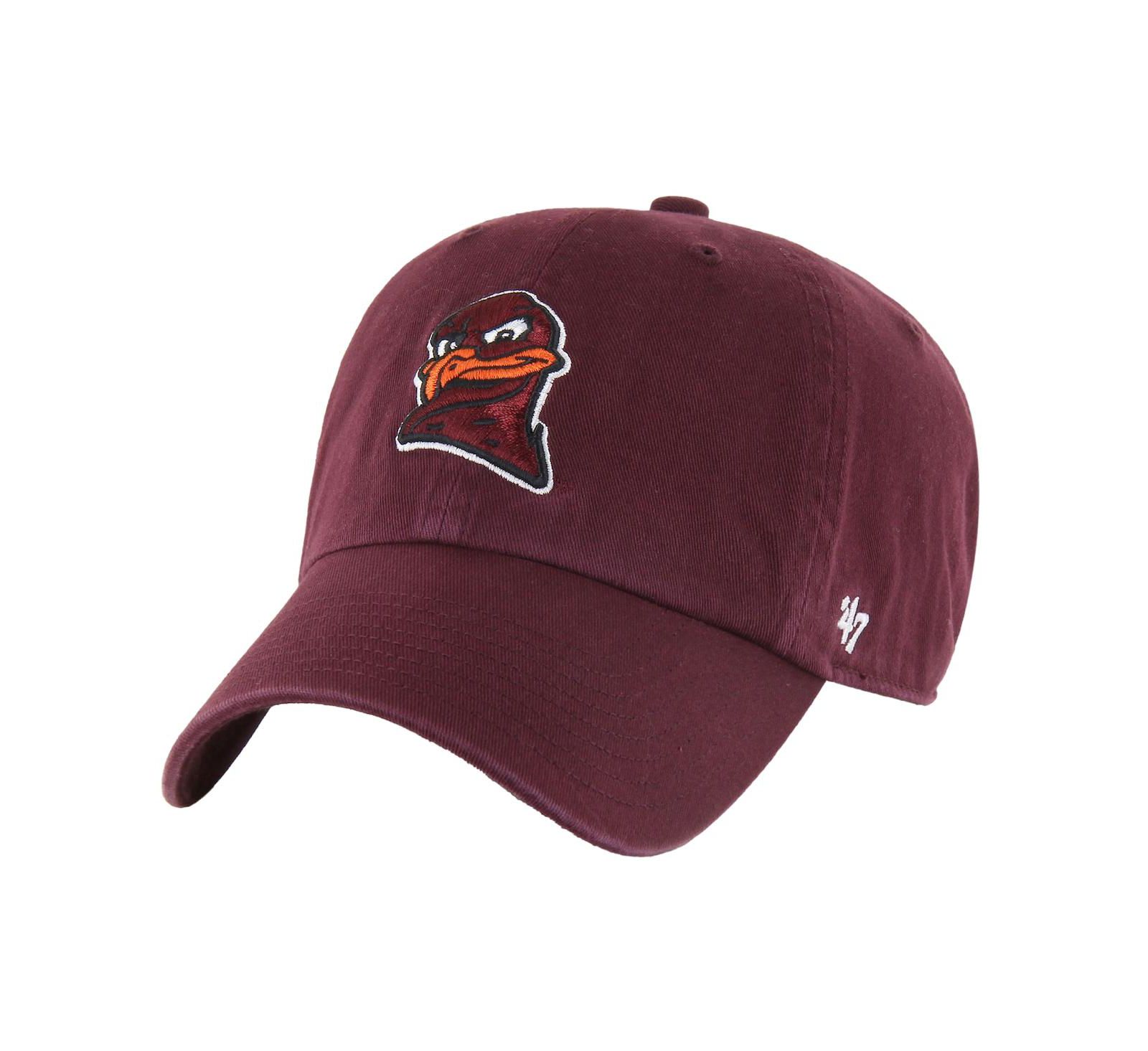 Мужская кепка '47 Brand Maroon Virginia Tech Hokies Clean Up Adjustable