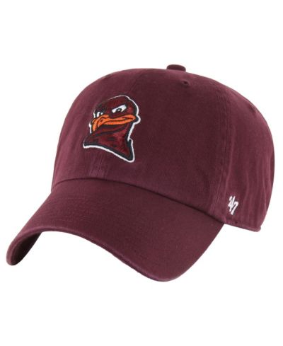 Мужская кепка '47 Brand Maroon Virginia Tech Hokies Clean Up Adjustable