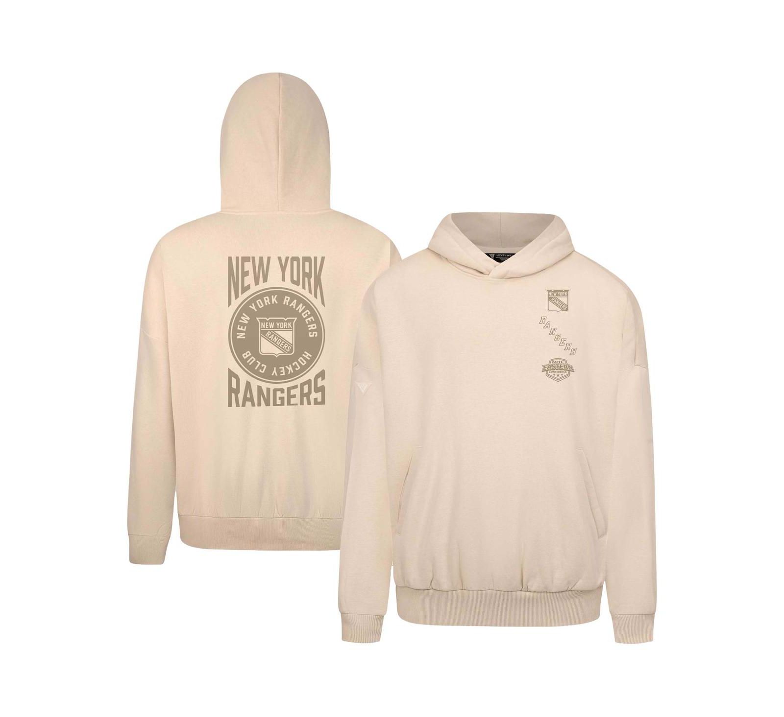Мужское худи LevelWear Cream New York Rangers Contact Stamp Pullover