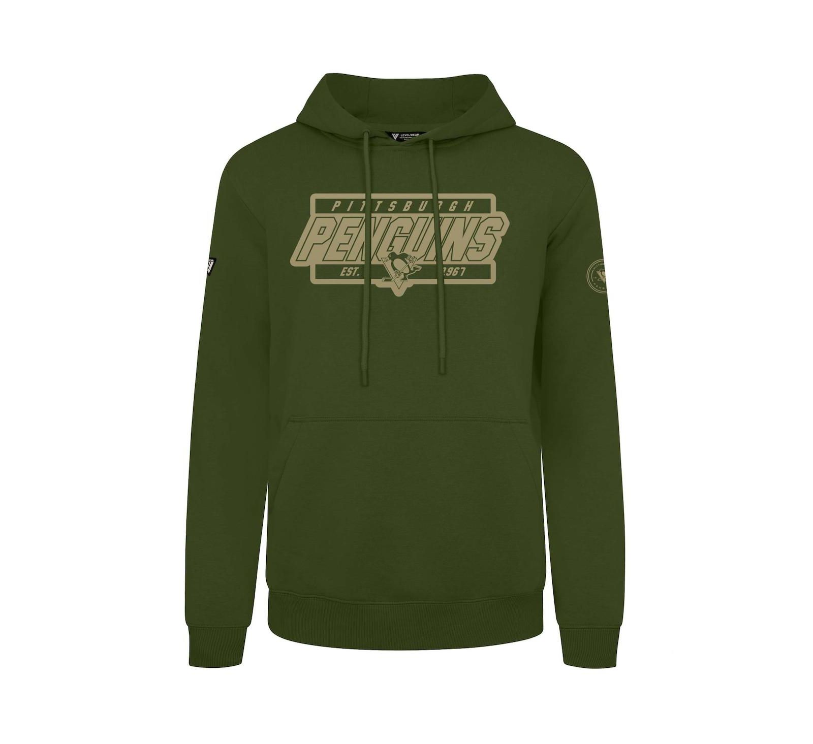 Мужское худи LevelWear Olive Pittsburgh Penguins Podium Pullover