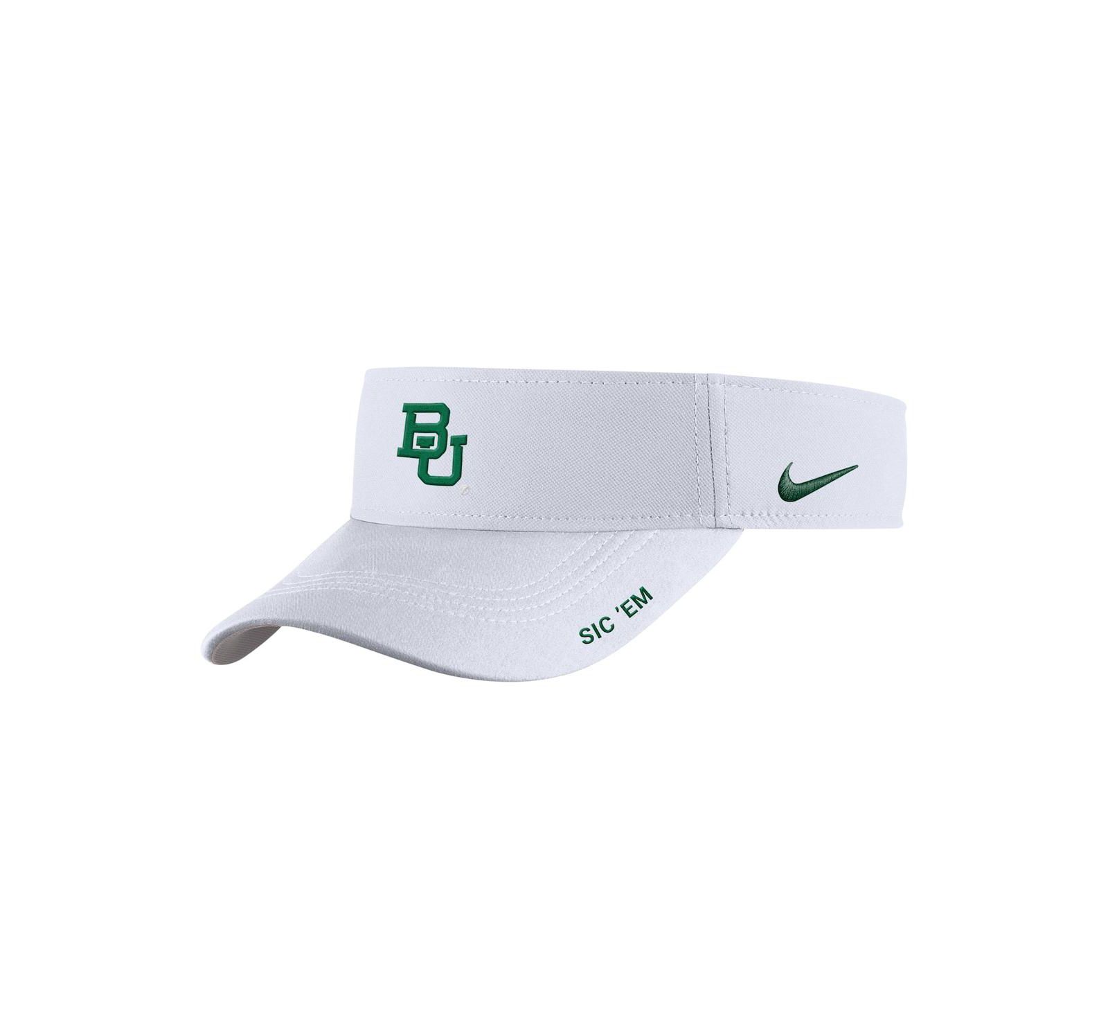 Nike кепка с козырьком Baylor Bears White Men's Performance Adjustable Visor