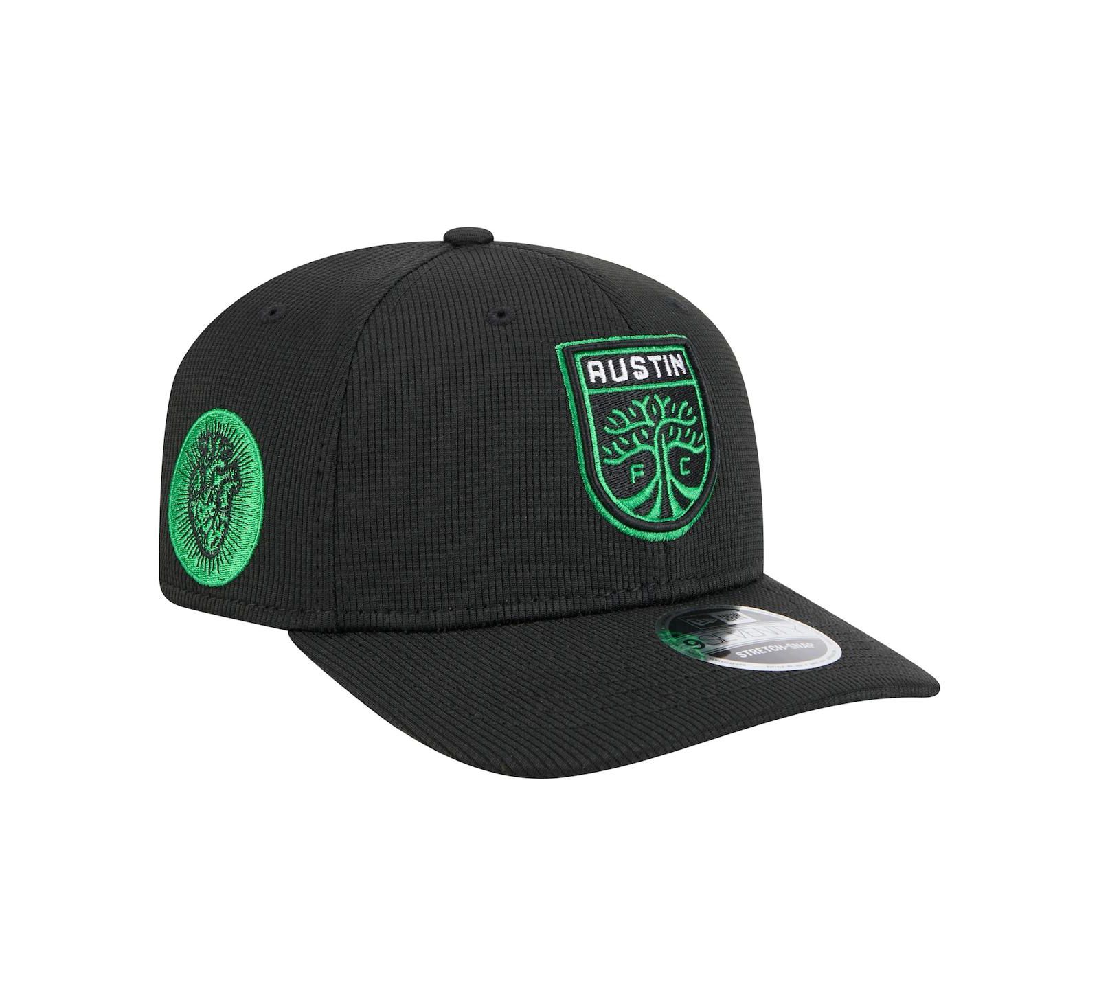 Мужская кепка New Era Austin FC 2025 Jersey Hook 9SEVENTY Stretch-Snap