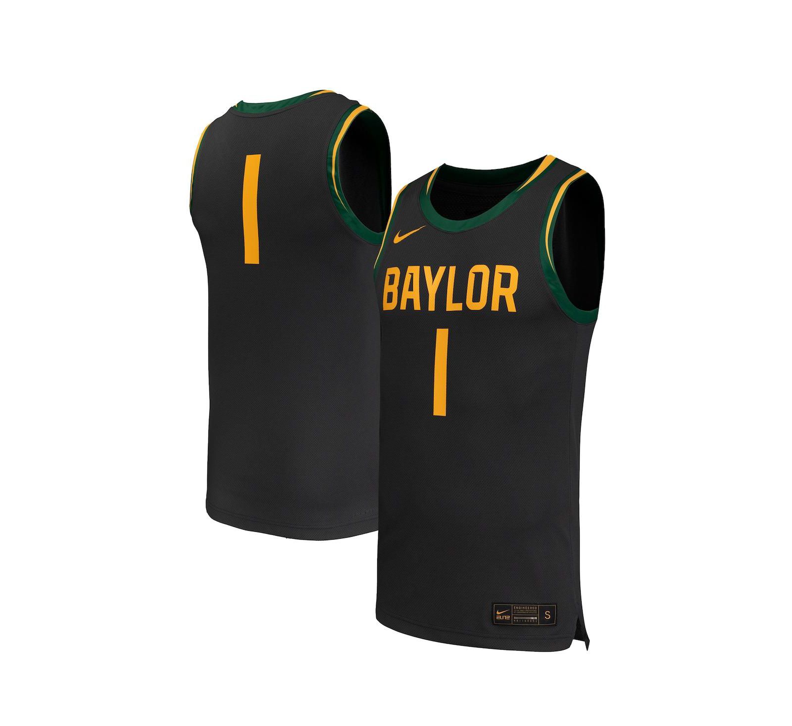 Nike Men's 1 Black Baylor Bears Replica Basketball Jersey